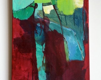Abstract Vertical II Oil Painting on Canvas