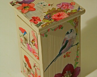 Unique decoupage trinket box.