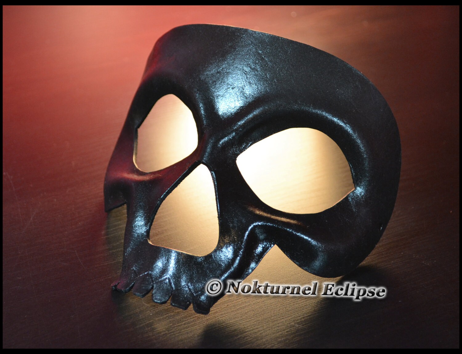 Black Skull Leather Mask Skeletor Heman Comic Con Cosplay 0943