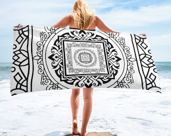 Beach Towel - Square Lace Texture