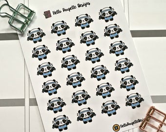 Anna the panda mini stickers - Weight lifting / exercise / gym