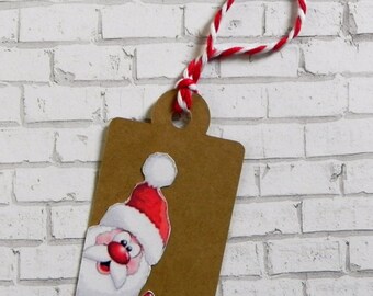 santa gift tag, christmas gift tag, gift tag, holiday gift tag, holiday tag