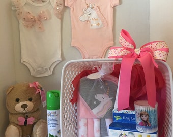 Baby Girl Shower Basket -My Little Unicorn