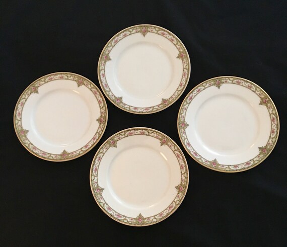 Theodore Haviland Limoges France Four Bread Plates in Pattern Theodore Haviland Limoges France Four Bread Plates in Pattern