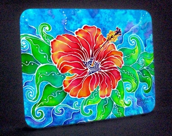 Tropical Hibiscus Cutting Board or Hot Plate