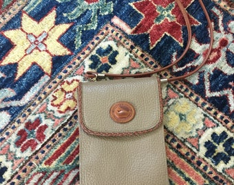 Vintage Leather Dooney and Bourke Cross-Body Neutral Bag