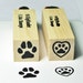 Dog Paw Prints Mini Rubber Stamp Set of Two Puppy Pooch Pet Crafting MSS6