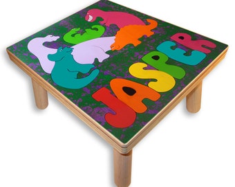 NAME PUZZLE STOOL | Dinosaurs