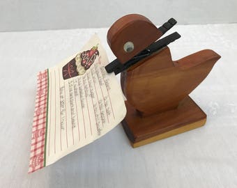 Wood Duck Recipe Holder or Note Holder
