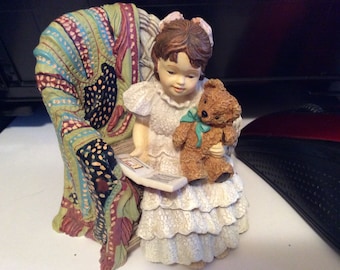 Sandra Kuck's "Treasures" Collection "Teddy & Me" 1997 Collectible Figurine Excellent Condition