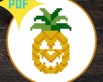 Pineapple Jack-o-lantern Halloween PATTERN DOWNLOAD