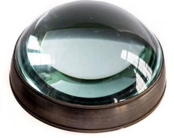 Desktop Magnifier - Antiqued Brass 4.25"