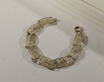 Bracelet Antique 835 Silver Art Nouveau filigree antique SA227