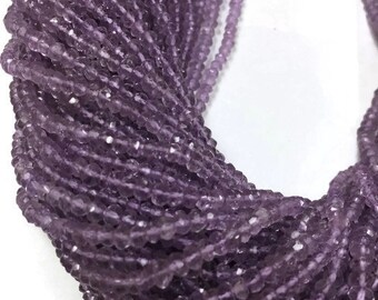 Pink Amethyst faceted Beads 3mm