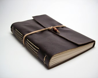 Large Faux Leather Journal or Sketchbook - Brown