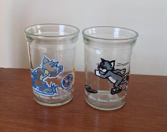 Tom and Jerry Set of 2 Welch's Jars