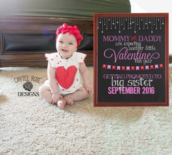 Download Valentine's Day Pregnancy Announcement Big Sister / Big