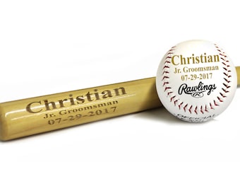 Engraved Baseball Bat, Gift for Ring Bearer, Baseball Gifts for Boys, Ring Bearer Gift Ideas for Boys, Ringbearer Gift, Groomsman Gift