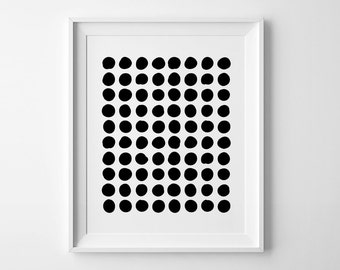 Abstract print, nursery printable wall art, Scandinavian print nursery decor geometric print, abstract wall art, black and white nursery art