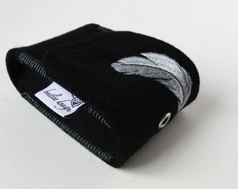 Cameracase, wool felt, embroidery