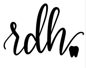 RDH Tooth Vinyl Decal / Vinyl Decal / Dental Decal /Dental Hygienist Vinyl Decal