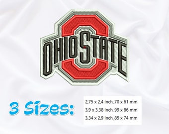 Embroidery Design Ohio State University logo | NHL NFL NBA Basketball Football Hokey |3 sizes | Download Machine embroidery design