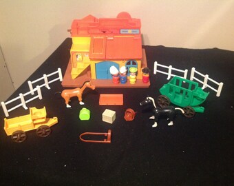 Vintage fisher price western town
