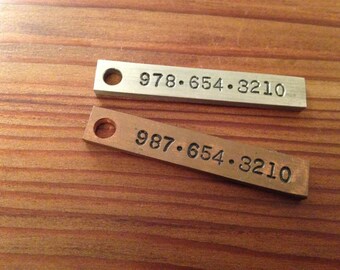 Personalized Number Key Tags
