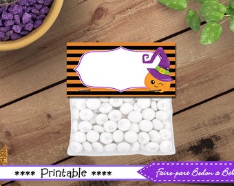 Halloween Treat Bag Toppers - Halloween Favors - Printable Halloween Bag Topper - Halloween printable - pdf - pdf printable - Party favors
