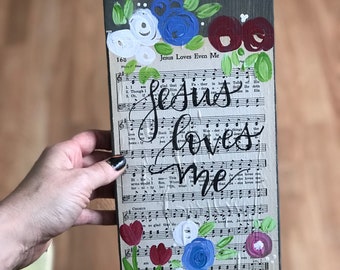 Vintage Hymn floral wall art