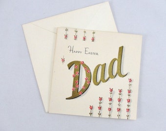 Vintage Happy Easter Dad card Gibson