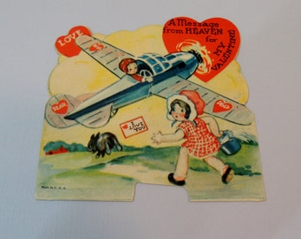 Old 1940s Childs Valentinet