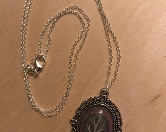 Oval tree pendant