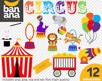 SALE Circus Clipart png jpg svg eps files high resolution BV-CO-0008