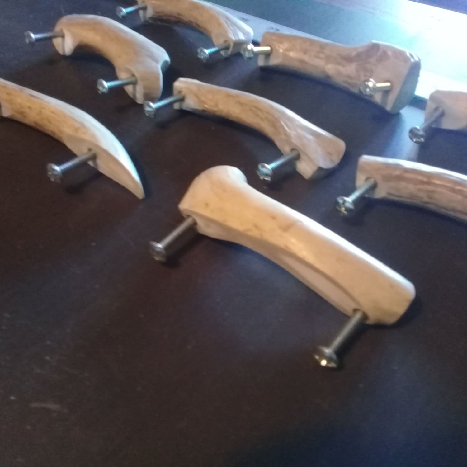 Medium deer antler Pulls / handles (3" centers on mounting