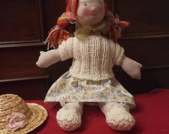waldorf doll inspired doll, 18", 46cm, soft doll, natural doll, toddler, bamboletta, toddler gift
