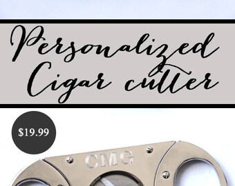 Personalized Cigar Cutter, Groomsmen Gift, Custom Cigar Cutter, Guillotine Cutter, Golf Gift, Gift for Men, Father's Day Gift, Groomsman