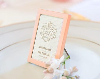 Rose Gold Mini Photo Frame - Wedding Favour Gift - Pack of 3