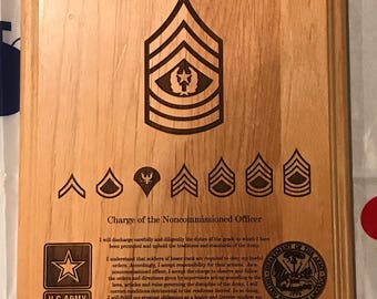 Army PCS/ETS Plaque USA Customized and Laser Engraved