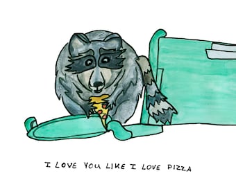 I Love You Like I Love Pizza - Raccoon Identification Guide