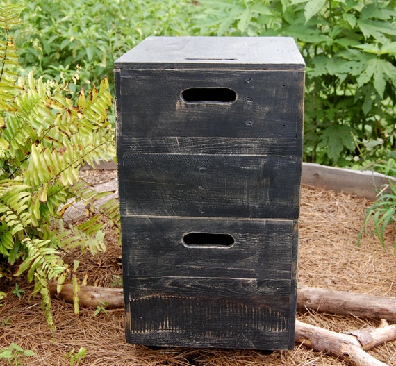 Rolling Wood File File Crate/ File Organizer/ Office