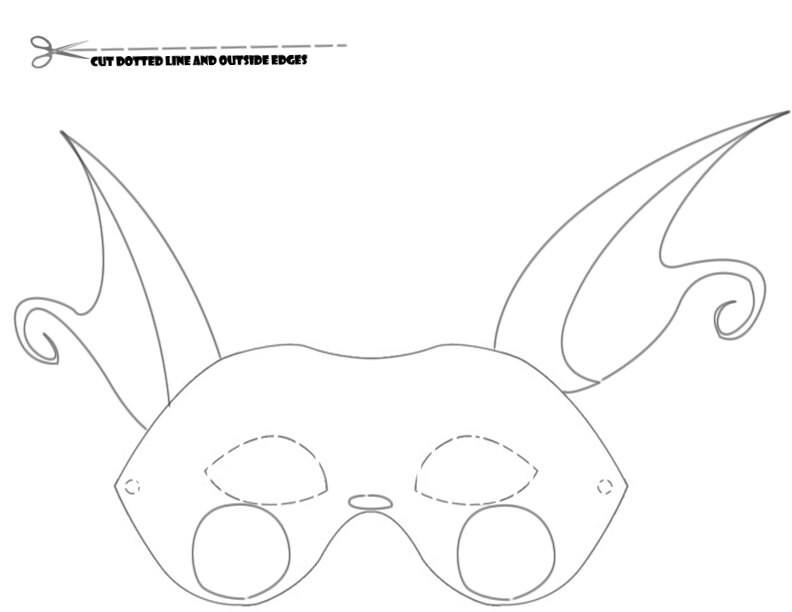 Pokemon coloring party masks Raichu Pikachu Mudkip Vulpix