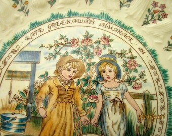 Kate Greenaway Aquarius Plate. Royal Doulton 1977