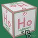 Periodic Element Ho Ho Ho 3D Ornament Cross Stitch Sewing Pattern PDF