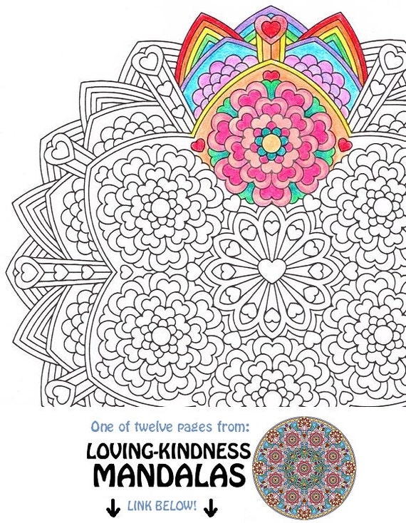 Mandala kleurplaat Compassie Karuna afdrukbare