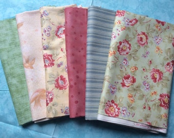 FABRIC 6 X 1 METRE LENGTHS 100% Cotton