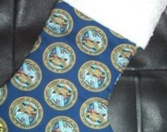 Military Army Soldier and Chenille Handmade Christmas Stocking FREE US & SHIPPING