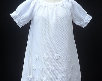 White Baby girls Baptism dress, size 3-6 months Clothing for girls "READY TO SHIP"
