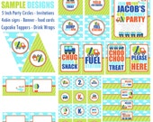 Items similar to DIY Printable Collection TRANSPORTATION PARTY on Etsy