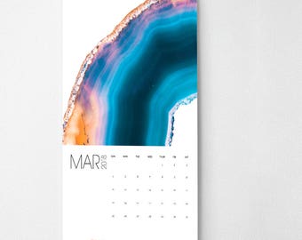 2018 Wall Calendar, 9.5 x 17.25, 2018 Calendar, Precious Stones (cal0061)